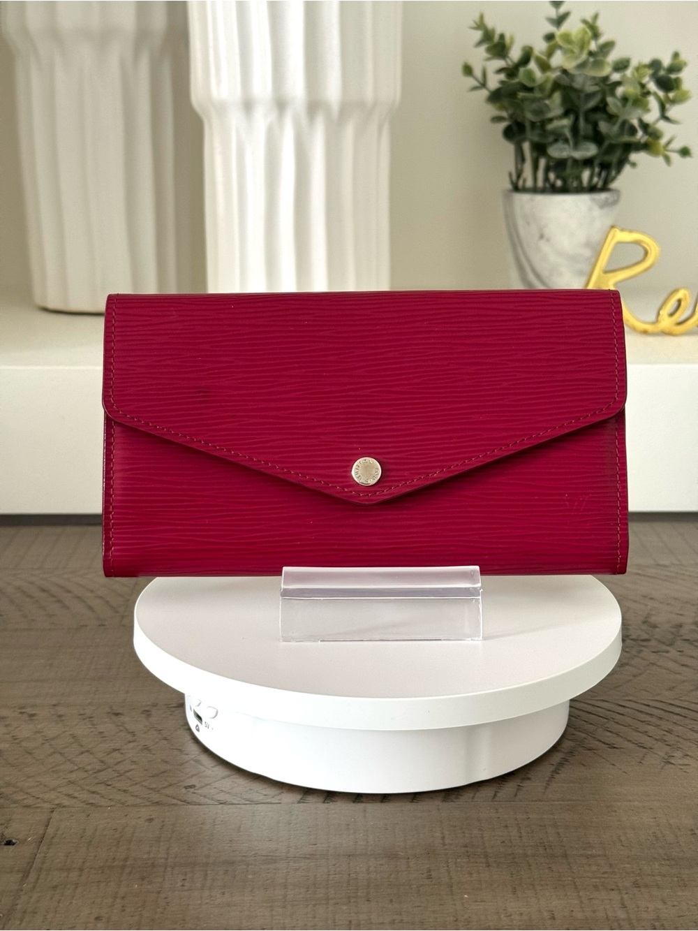 Louis Vuitton Epi Sarah Wallet Fuchsia Pink